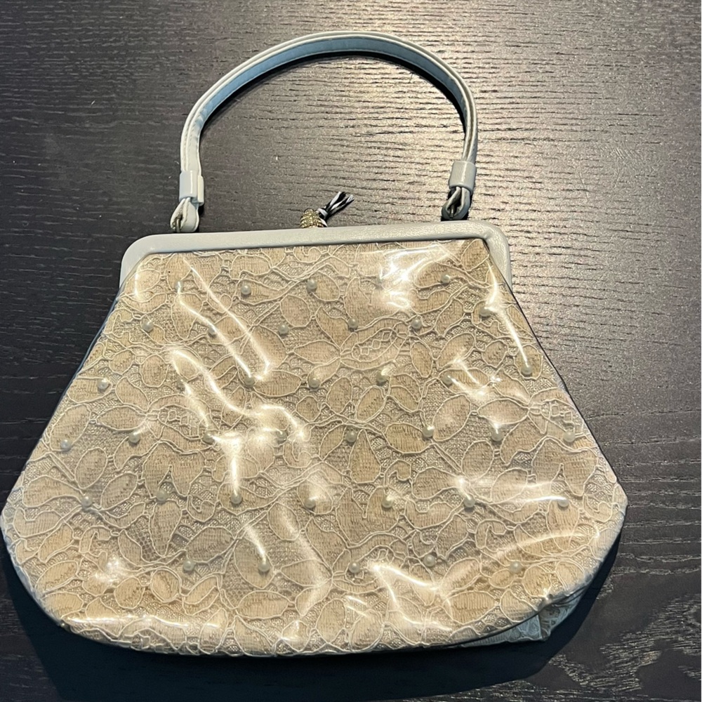 Vintage Lace-Pattern Mini Handbag